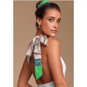 Lulus One-Shoulder Bodysuit w/ Beautiful Scarf Tie